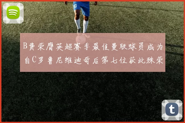 B费荣膺英超赛季最佳曼联球员成为自C罗鲁尼维迪奇后第七位获此殊荣者